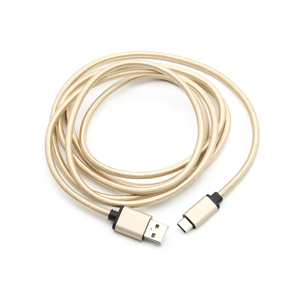 Câble USB type c avec embout renforcé gold