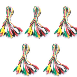 WGGE WG-026 50 Pieces and 5 Colors Test Lead Set & Alligator Clips, 20.5 inches