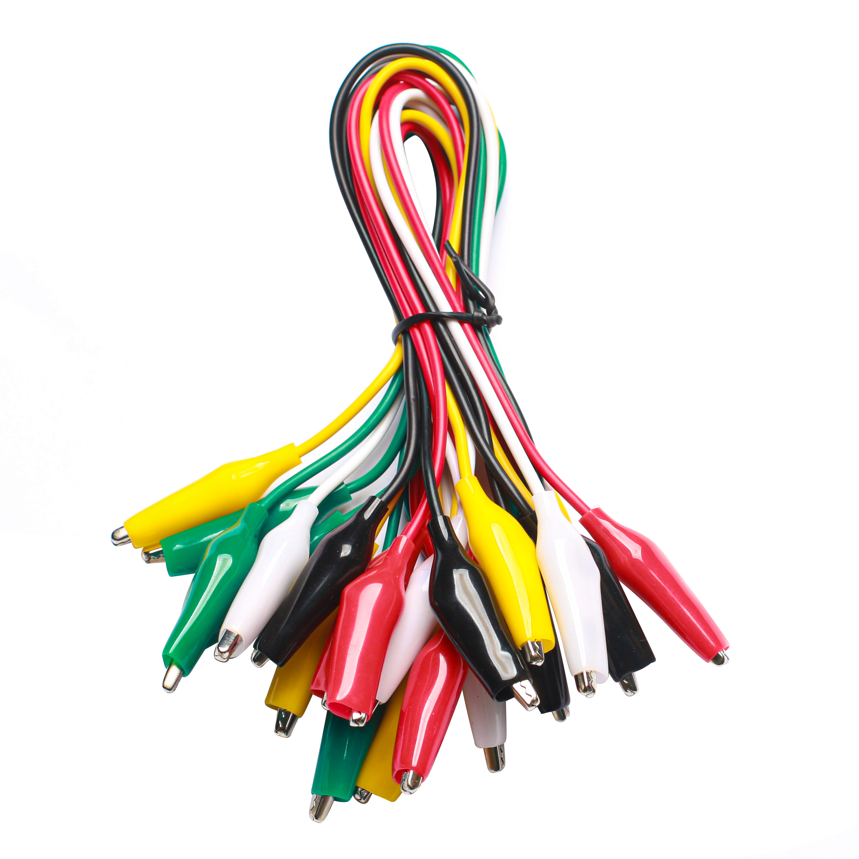 WGGE WG-026 10 Pieces and 5 Colors Test Lead Set & Alligator Clips, 20.5 inches