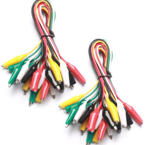 WGGE WG-026 20 Pieces and 5 Colors Test Lead Set & Alligator Clips, 20.5 inches