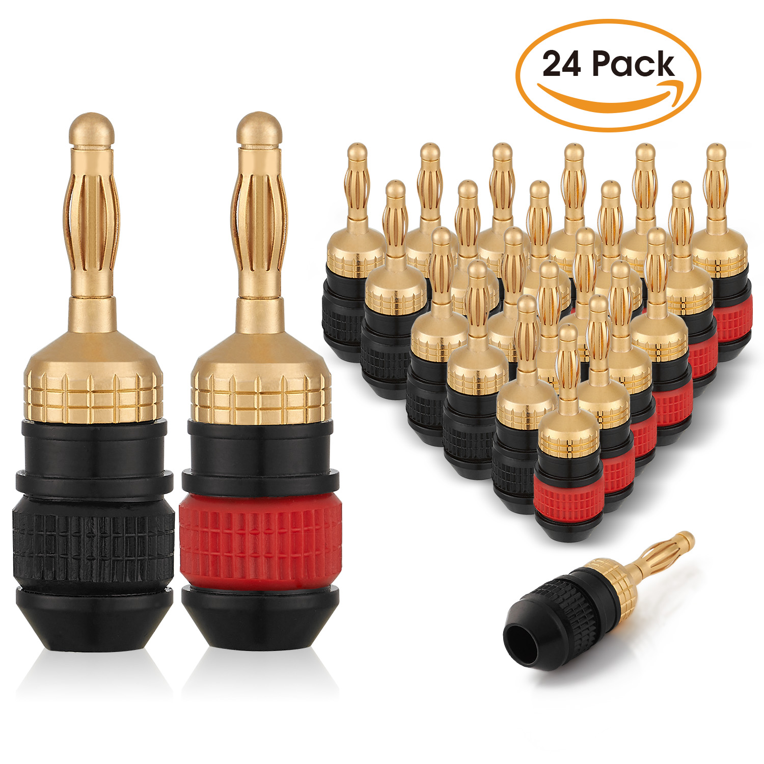 WGGE WG-008 24K Gold Safety Connector Banana Plugs