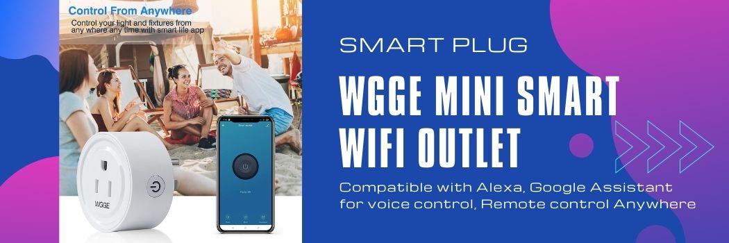 Smart Plug, WGGE Mini Smart WiFi Outlet Compatible with Alexa